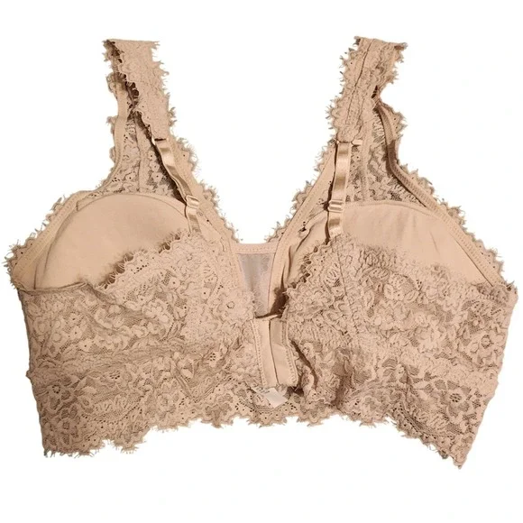 Aerie Lace Padded Bralette Beige L New with Tags Lingerie Women's - Picture 2 of 3